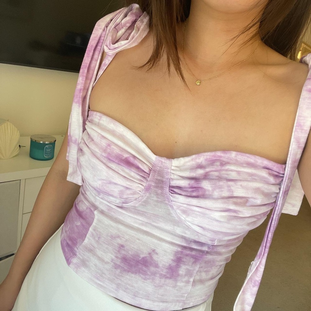 Verge Girl Lilac Tie Dye Top
